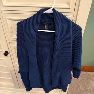 Forever 21 Women's Deep Blue Cardigan